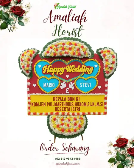 Papan Bunga Pernikahan Sikumana